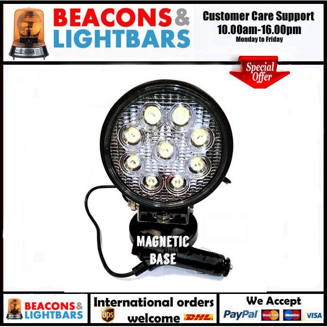 BL MAGNETIC LPR279M 12/24v 9 x 3w LED WORKLAMP PN: LPR279M